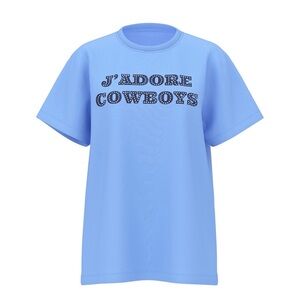 VICTORIA’S SECRET PINK J'Adore Cowboys Blue Tee.